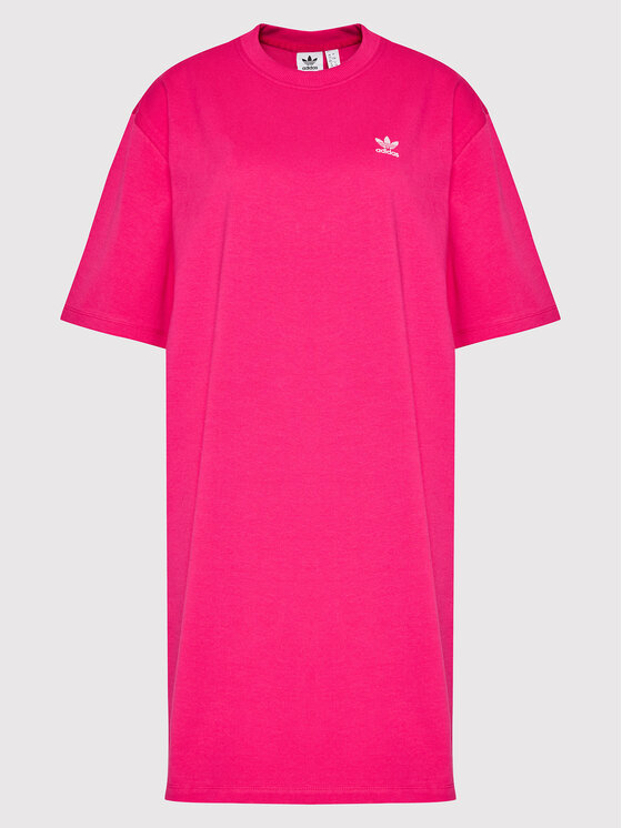 adidas Sukienka codzienna adicolor Classics Big Trefoil HG6238 Różowy Relaxed Fit zdjęcie nr 5