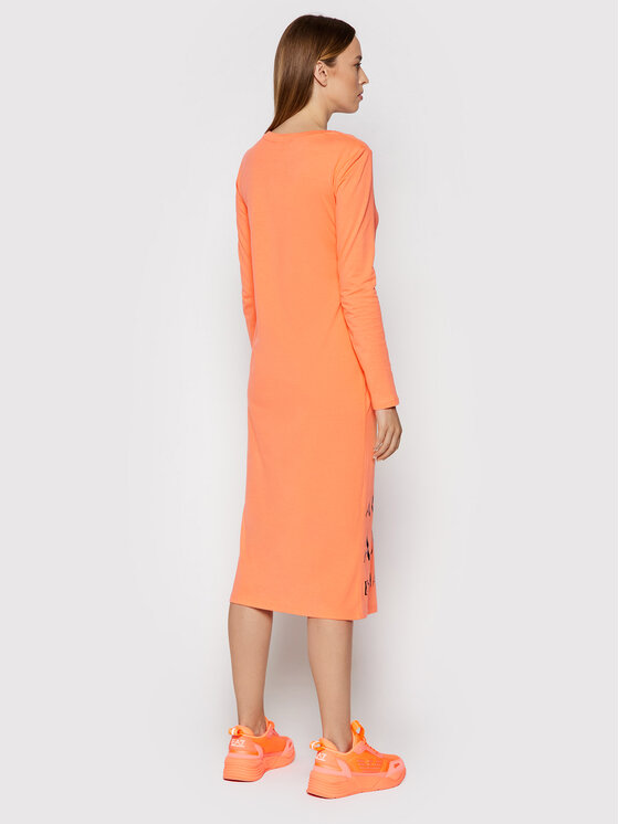 Armani Exchange Sukienka codzienna 6KYA70 YJ3RZ 1675 Pomarańczowy Regular Fit zdjęcie nr 3