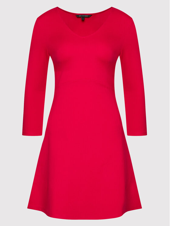 Armani Exchange Sukienka codzienna 8NYABD YJB7Z 1492 Różowy Regular Fit zdjęcie nr 5