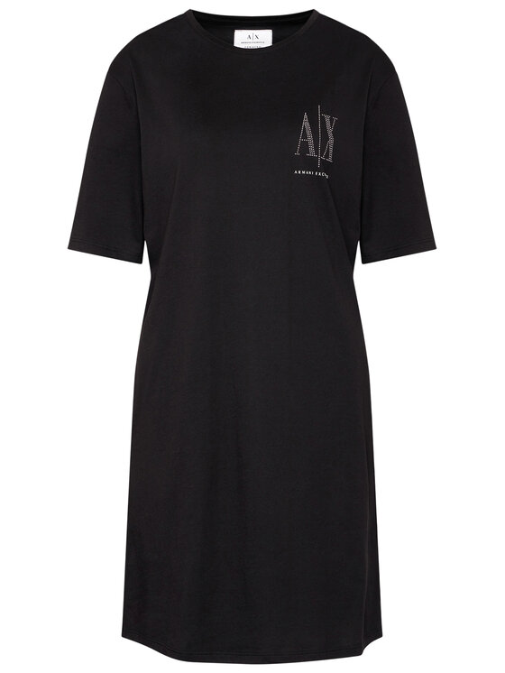 Armani Exchange Sukienka codzienna 8NYADX YJG3Z 8218 Czarny Regular Fit zdjęcie nr 5