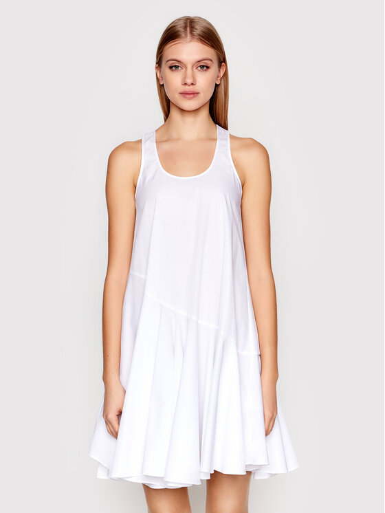 Armani Exchange Sukienka letnia 3LYA19 YNWQZ 1000 Biały Relaxed Fit