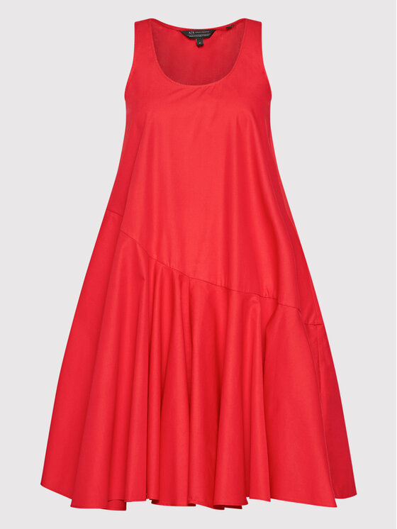 Armani Exchange Sukienka letnia 3LYA19 YNWQZ 14AC Czerwony Regular Fit zdjęcie nr 5