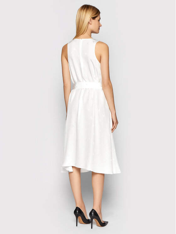 Armani Exchange Sukienka letnia 3LYA39 YNWMZ 1100 Biały Relaxed Fit zdjęcie nr 3