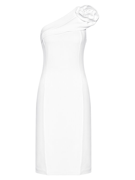 Babylon Sukienka koktajlowa N_MF5012 Biały Slim Fit zdjęcie nr 5