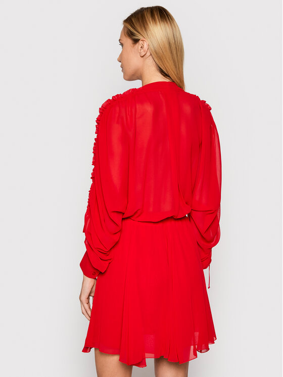 Babylon Sukienka koktajlowa O_MF0512 Czerwony Regular Fit zdjęcie nr 3