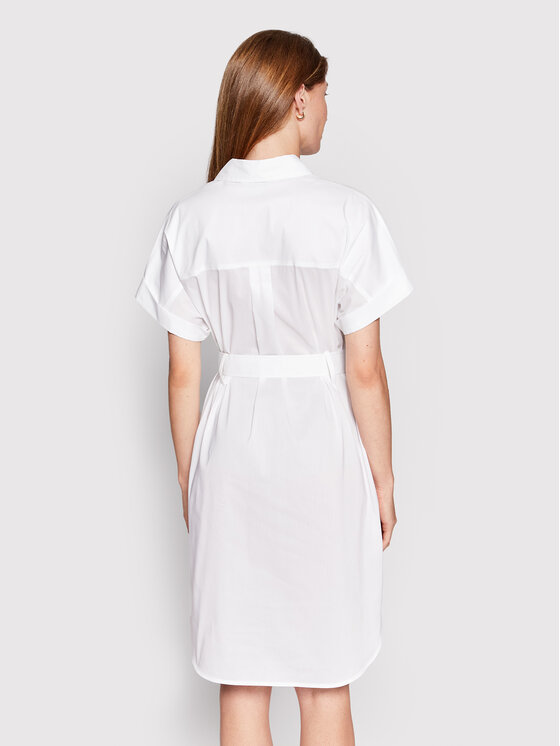 Boss Sukienka koszulowa Dashile 50468013 Biały Regular Fit zdjęcie nr 3