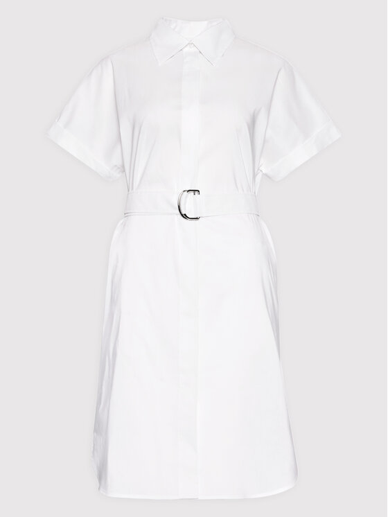 Boss Sukienka koszulowa Dashile 50468013 Biały Regular Fit zdjęcie nr 5