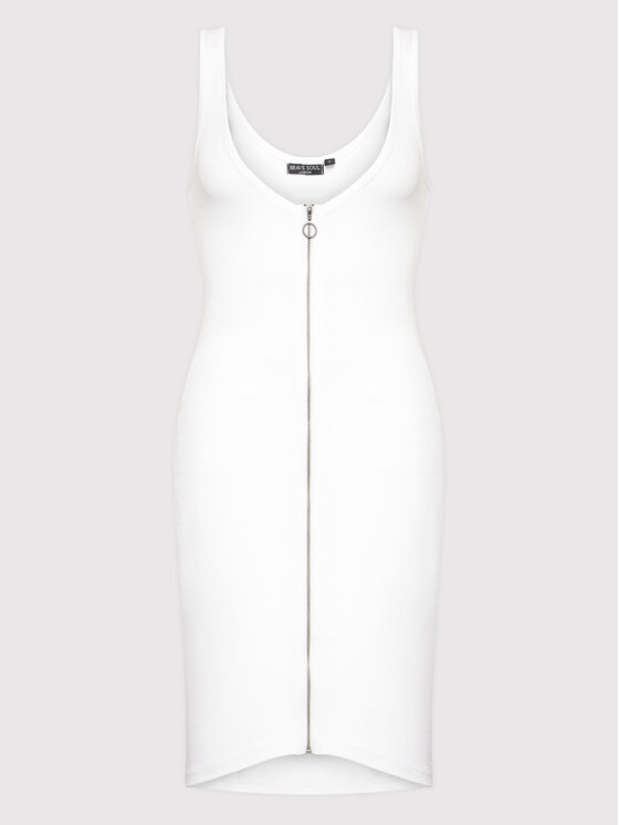 Brave Soul Sukienka letnia LDRJ-36LAINEY Biały Slim Fit zdjęcie nr 5