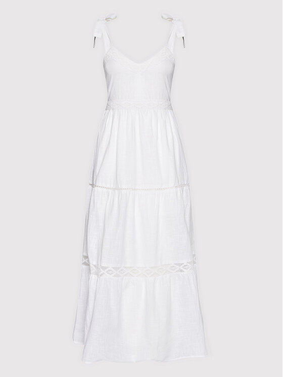 Brave Soul Sukienka letnia LDRW-569LEILA Biały Relaxed Fit zdjęcie nr 5