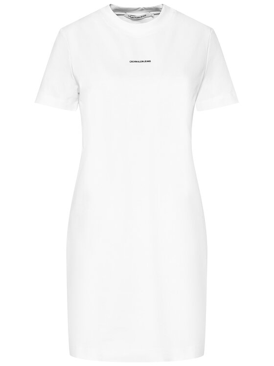 Calvin Klein Jeans Sukienka codzienna J20J215654 Biały Regular Fit zdjęcie nr 5