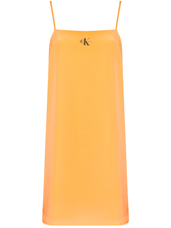 Calvin Klein Jeans Sukienka codzienna J20J215669 Pomarańczowy Regular Fit zdjęcie nr 5