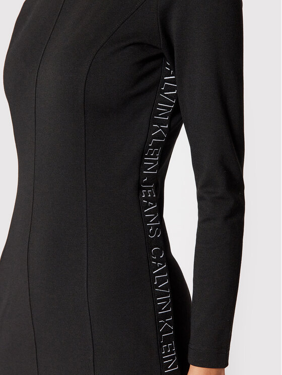 Calvin Klein Jeans Sukienka codzienna J20J216741 Czarny Regular Fit zdjęcie nr 4