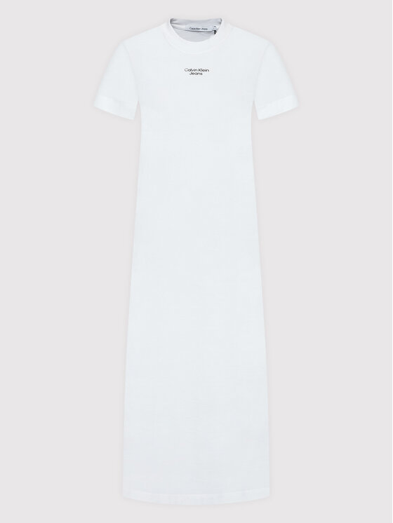 Calvin Klein Jeans Sukienka codzienna J20J218789 Biały Regular Fit zdjęcie nr 5