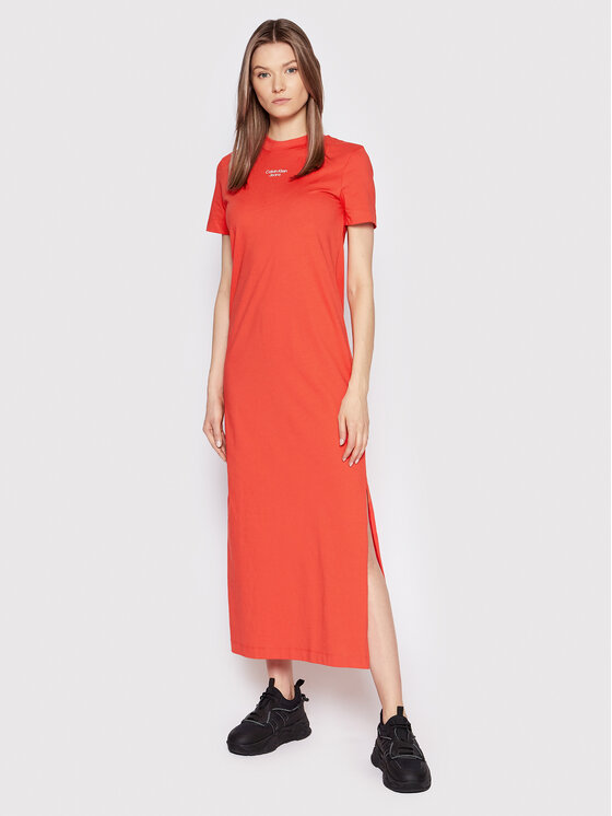 Calvin Klein Jeans Sukienka codzienna J20J218789 Czerwony Regular Fit