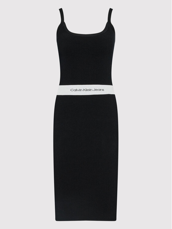Calvin Klein Jeans Sukienka codzienna J20J218856 Czarny Slim Fit zdjęcie nr 5
