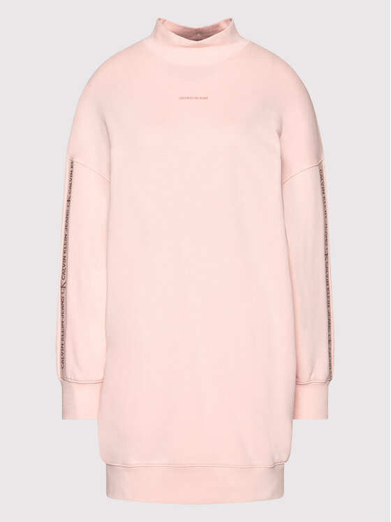 Calvin Klein Jeans Sukienka dzianinowa J20J217571 Różowy Oversize zdjęcie nr 5