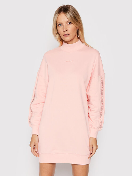 Calvin Klein Jeans Sukienka dzianinowa J20J217571 Różowy Oversize
