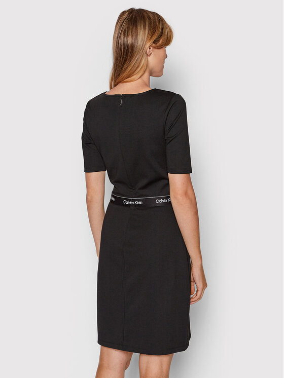 Calvin Klein Sukienka codzienna Milano Bodycon K20K203504 Czarny Slim Fit zdjęcie nr 3