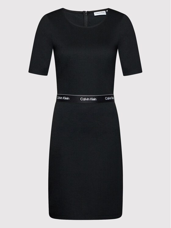 Calvin Klein Sukienka codzienna Milano Bodycon K20K203504 Czarny Slim Fit zdjęcie nr 5
