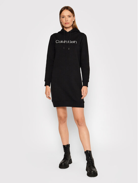Calvin Klein Sukienka dzianinowa Core Logo K20K203048 Czarny Regular Fit zdjęcie nr 2