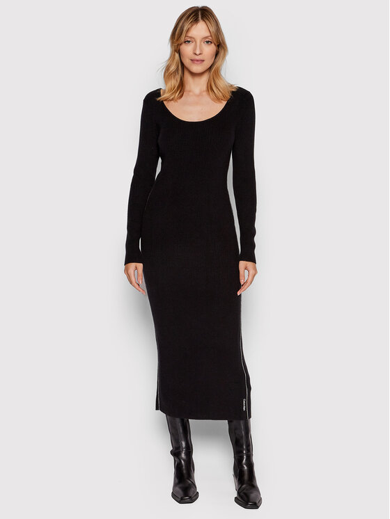 Calvin Klein Sukienka dzianinowa Essential K20K203485 Czarny Slim Fit