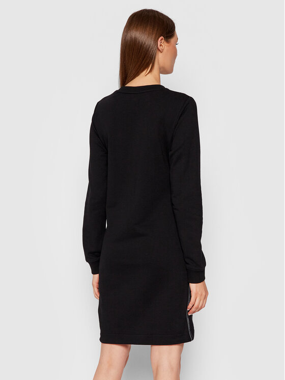 Calvin Klein Sukienka dzianinowa Logo Tape K20K203059 Czarny Regular Fit zdjęcie nr 3