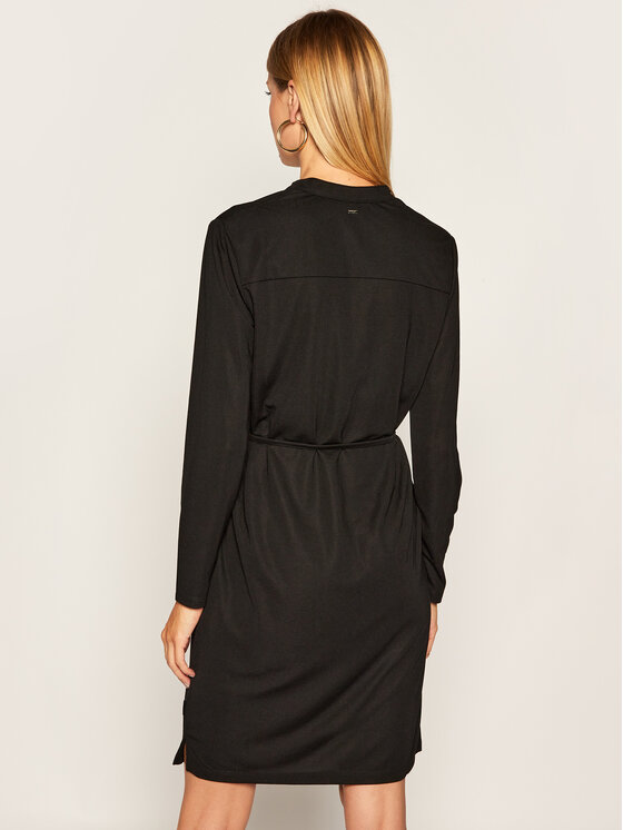 Calvin Klein Sukienka dzianinowa Ls Jersey K20K202191 Czarny Regular Fit zdjęcie nr 3