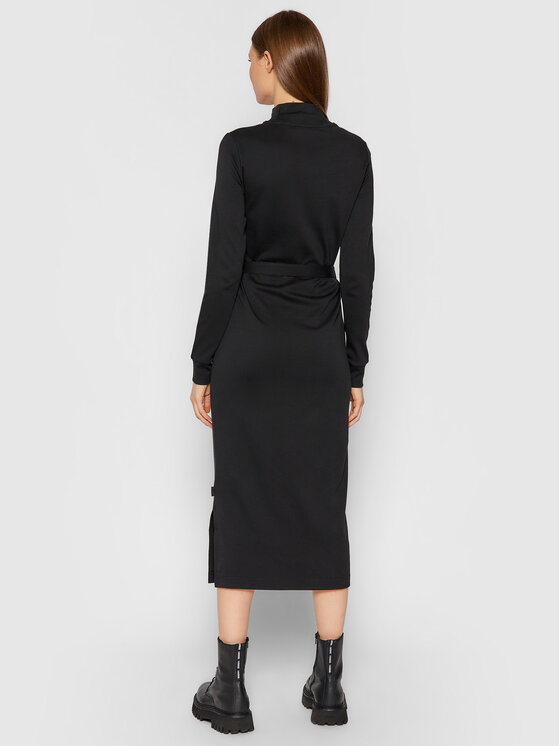 Calvin Klein Sukienka dzianinowa New York Essential K20K203335 Czarny Slim Fit zdjęcie nr 3
