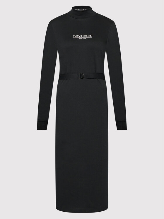 Calvin Klein Sukienka dzianinowa New York Essential K20K203335 Czarny Slim Fit zdjęcie nr 5