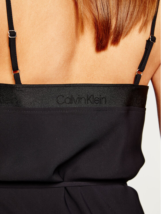 Calvin Klein Sukienka koktajlowa Cami K20K201839 Czarny Regular Fit zdjęcie nr 4