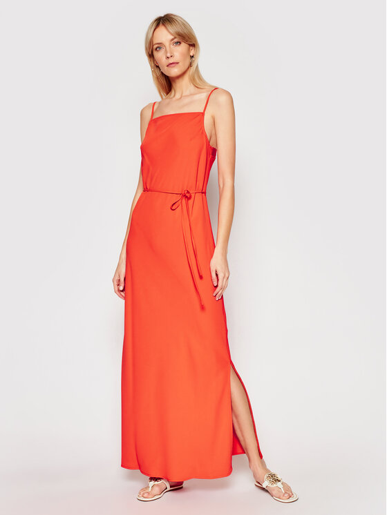 Calvin Klein Sukienka koktajlowa Cami K20K201839 Pomarańczowy Regular Fit