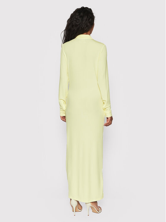 Calvin Klein Sukienka koszulowa Fluid Crepe K20K203649 Żółty Slim Fit zdjęcie nr 3