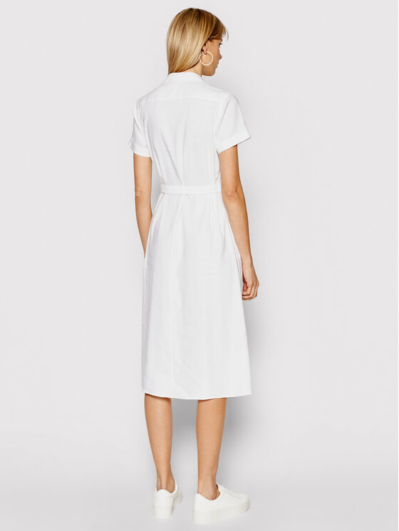 Calvin Klein Sukienka koszulowa K20K202954 Biały Regular Fit zdjęcie nr 3