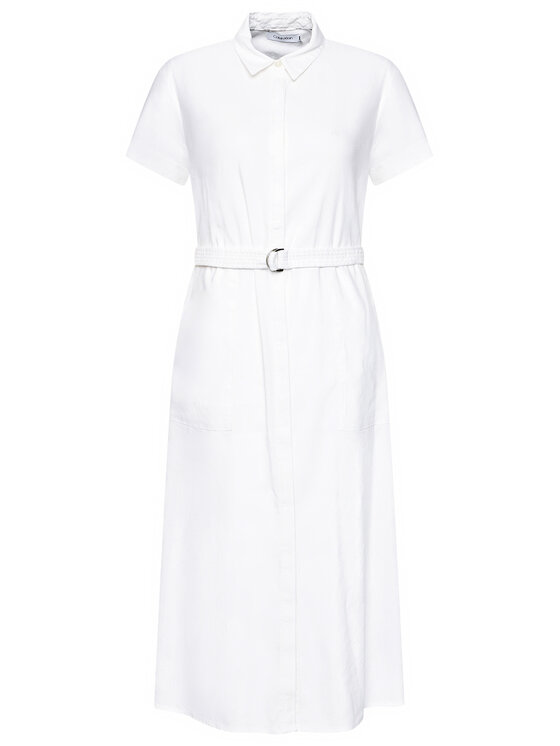 Calvin Klein Sukienka koszulowa K20K202954 Biały Regular Fit zdjęcie nr 5