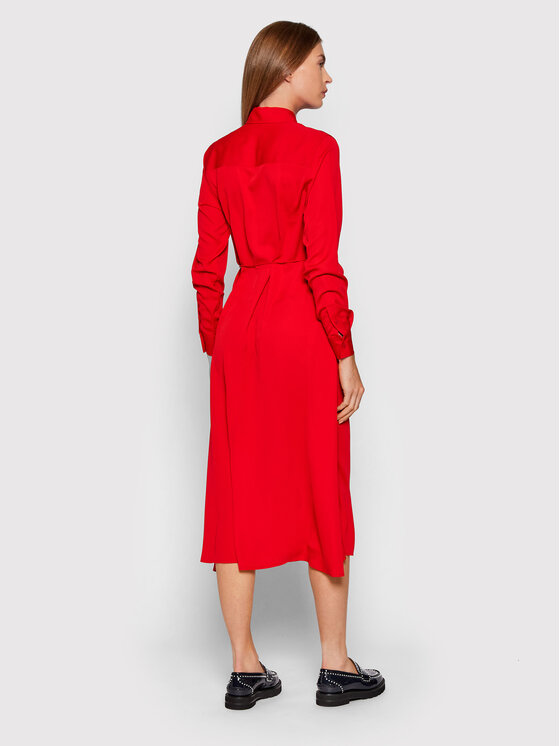 Calvin Klein Sukienka koszulowa K20K203225 Czerwony Regular Fit zdjęcie nr 3