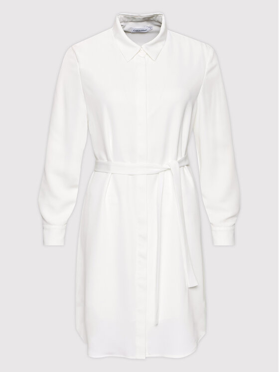 Calvin Klein Sukienka koszulowa K20K203785 Biały Regular Fit zdjęcie nr 5