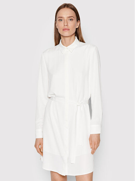 Calvin Klein Sukienka koszulowa K20K203785 Biały Regular Fit