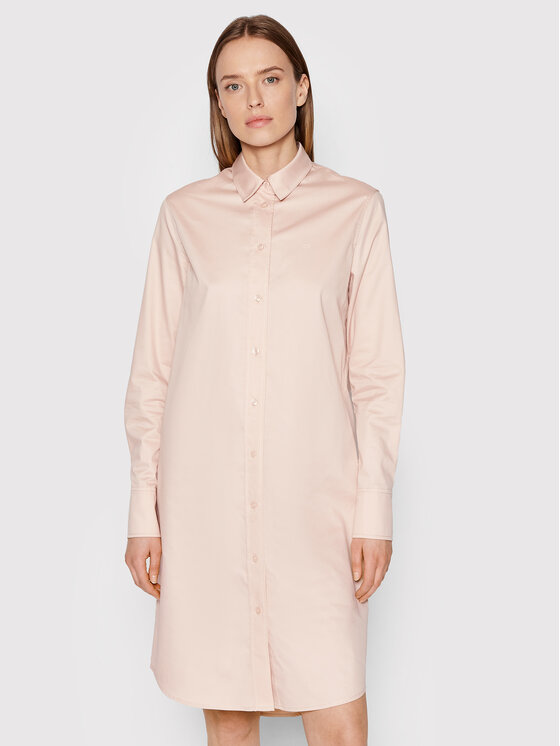 Calvin Klein Sukienka koszulowa Shiny K20K203791 Różowy Regular Fit