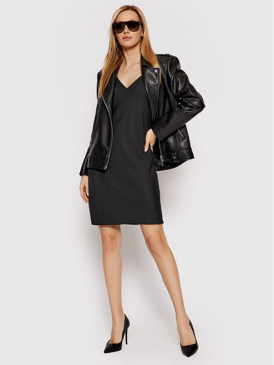 Calvin Klein Sukienka letnia Iconic Cami K20K204370 Czarny Regular Fit zdjęcie nr 2