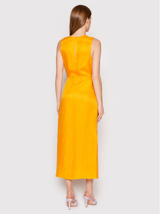 Calvin Klein Sukienka letnia Shine K20K203647 Pomarańczowy Regular Fit zdjęcie nr 3