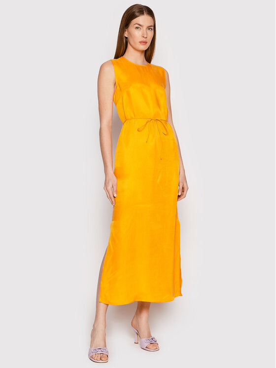 Calvin Klein Sukienka letnia Shine K20K203647 Pomarańczowy Regular Fit
