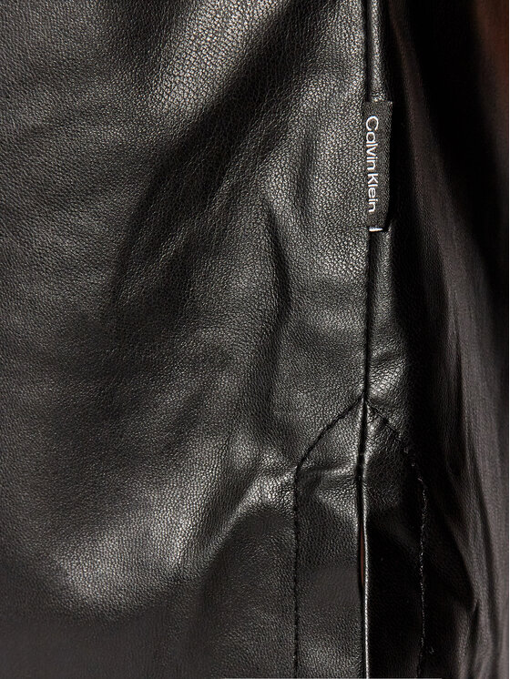 Calvin Klein Sukienka z imitacji skóry Pu K20K203411 Czarny Regular Fit zdjęcie nr 4