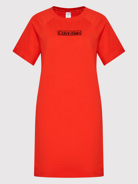 Calvin Klein Underwear Sukienka codzienna 000QS6800E Czerwony Regular Fit zdjęcie nr 5