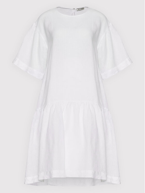 Cappellini Sukienka codzienna M02305T0 01617 Biały Relaxed Fit zdjęcie nr 5