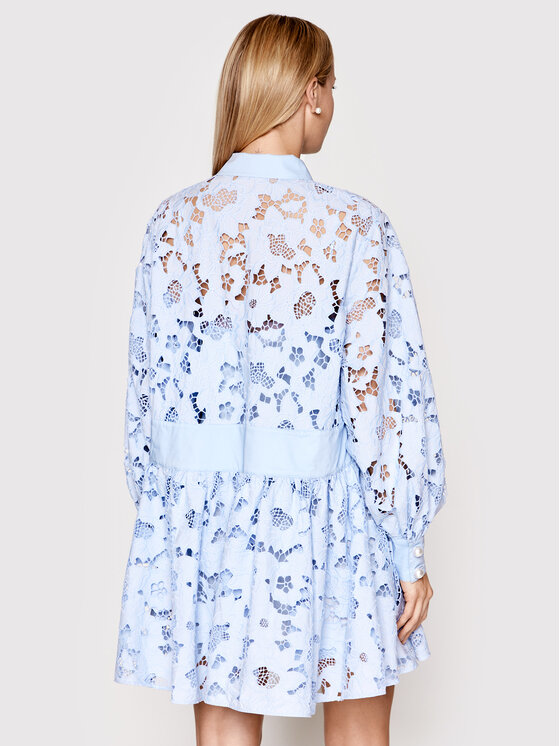 Custommade Sukienka koszulowa Linora 999370403 Niebieski Regular Fit zdjęcie nr 3