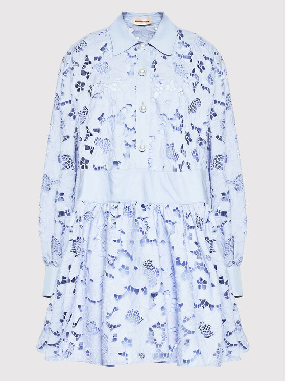 Custommade Sukienka koszulowa Linora 999370403 Niebieski Regular Fit zdjęcie nr 5