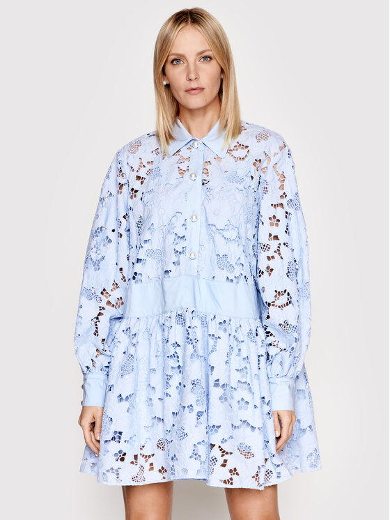 Custommade Sukienka koszulowa Linora 999370403 Niebieski Regular Fit