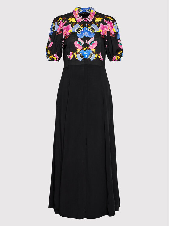 Desigual Sukienka koszulowa MONSIEUR CHRISTIAN LACROIX Grenoble 22SWVW60 Czarny Regular Fit zdjęcie nr 5