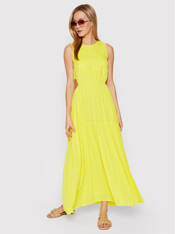 Desigual Sukienka letnia Karen 22SWVW69 Żółty Regular Fit zdjęcie nr 2