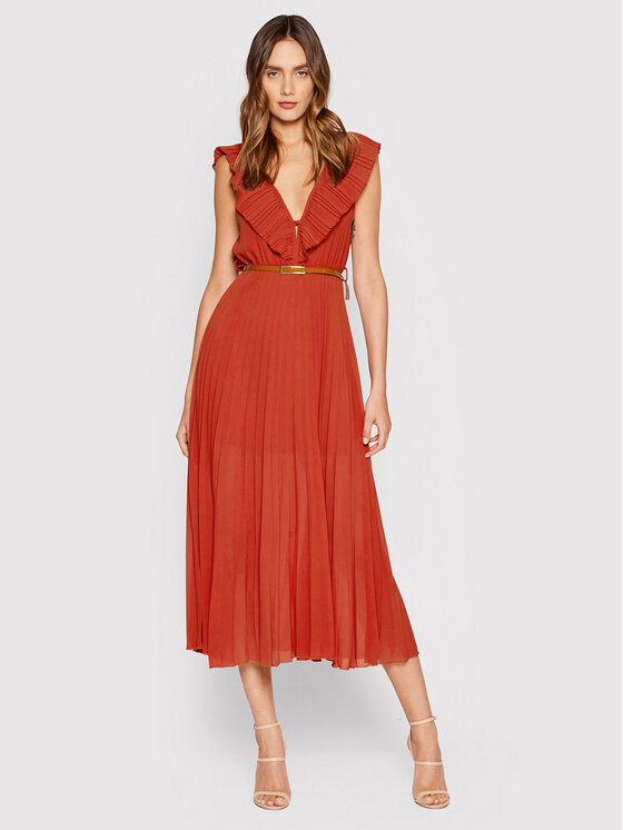 Dixie Sukienka koktajlowa A836T024 Czerwony Regular Fit zdjęcie nr 2